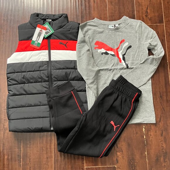 NWT Puma Boy 3 Piece Vest Set - M (10/12) - Picture 1 of 5